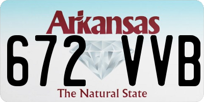 AR license plate 672VVB