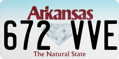 AR license plate 672VVE