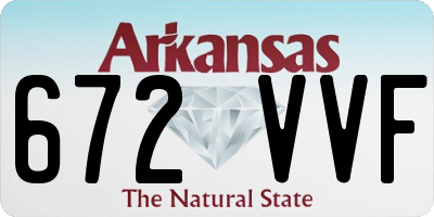 AR license plate 672VVF