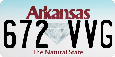 AR license plate 672VVG