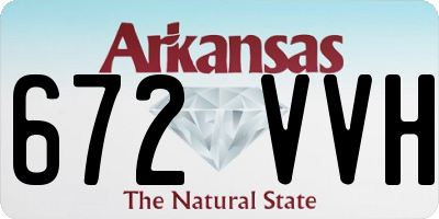 AR license plate 672VVH