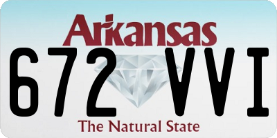 AR license plate 672VVI
