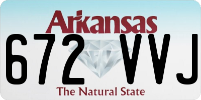 AR license plate 672VVJ