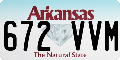 AR license plate 672VVM