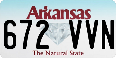 AR license plate 672VVN