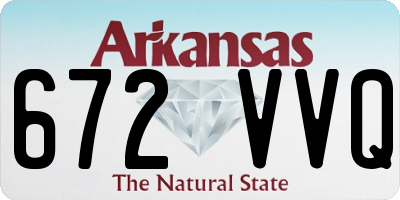 AR license plate 672VVQ