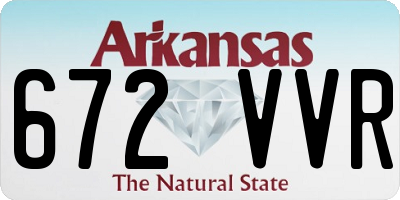 AR license plate 672VVR
