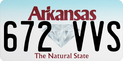AR license plate 672VVS