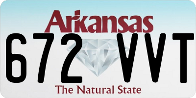 AR license plate 672VVT