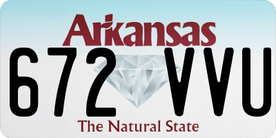 AR license plate 672VVU