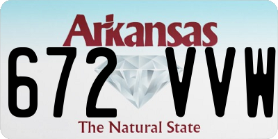 AR license plate 672VVW