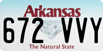 AR license plate 672VVY