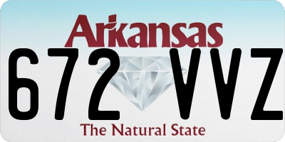 AR license plate 672VVZ