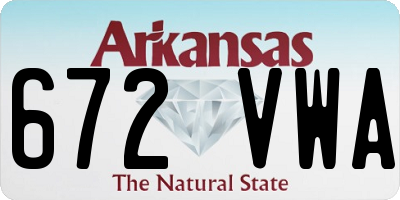 AR license plate 672VWA