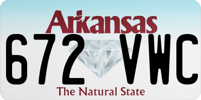 AR license plate 672VWC