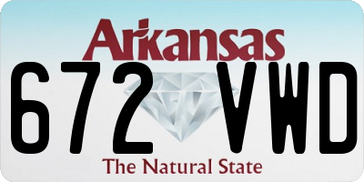 AR license plate 672VWD