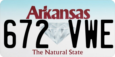 AR license plate 672VWE