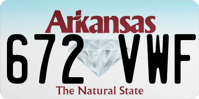 AR license plate 672VWF