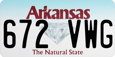 AR license plate 672VWG