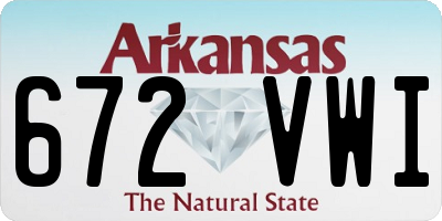 AR license plate 672VWI