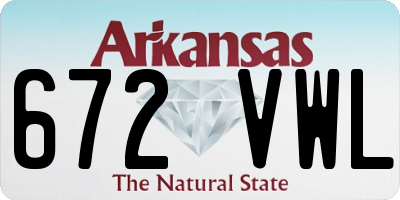 AR license plate 672VWL