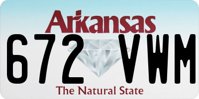 AR license plate 672VWM