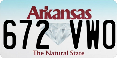 AR license plate 672VWO