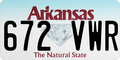 AR license plate 672VWR