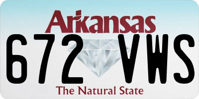 AR license plate 672VWS