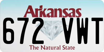 AR license plate 672VWT