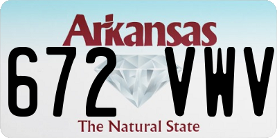 AR license plate 672VWV