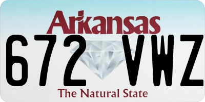 AR license plate 672VWZ