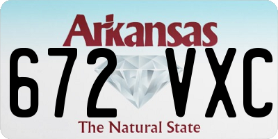 AR license plate 672VXC