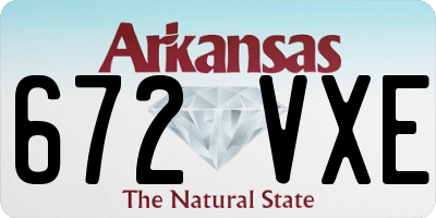 AR license plate 672VXE