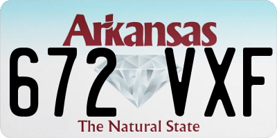 AR license plate 672VXF