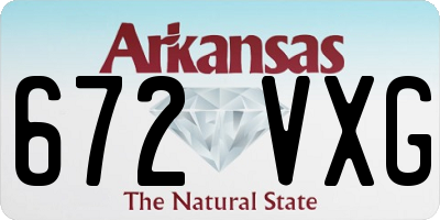 AR license plate 672VXG