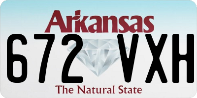 AR license plate 672VXH