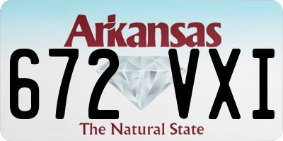 AR license plate 672VXI