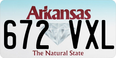 AR license plate 672VXL