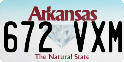 AR license plate 672VXM