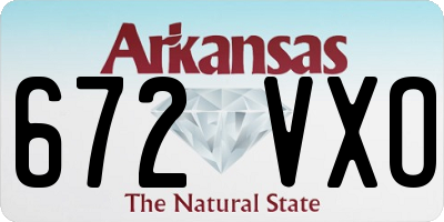 AR license plate 672VXO