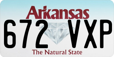 AR license plate 672VXP