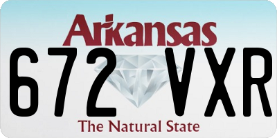 AR license plate 672VXR