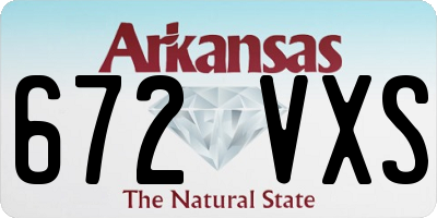 AR license plate 672VXS