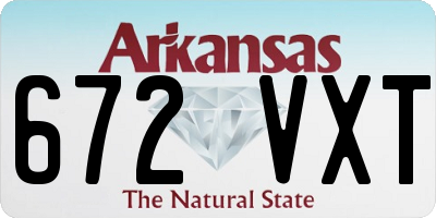 AR license plate 672VXT