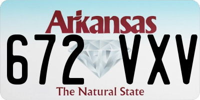 AR license plate 672VXV