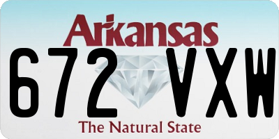 AR license plate 672VXW