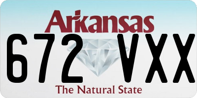 AR license plate 672VXX