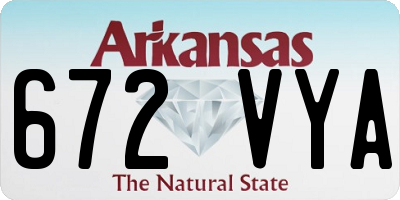 AR license plate 672VYA