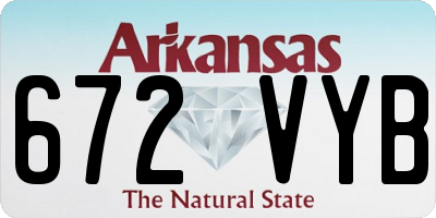 AR license plate 672VYB